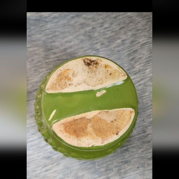 Vintage American Chartreuse  Hobnail Planter 4.5" x 4 3/4" - Picture 7 of 7